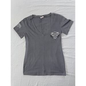 Vintage R.K. Stratman Sequined Harley Davidson Tee Shirt. Las Vegas. Women's S?